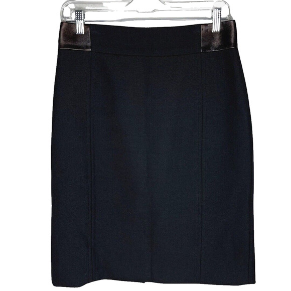 Club Monaco Skirt Womens 6 Black‎ Pencil Straight Skirt Office Business Preppy - Picture 1 of 7